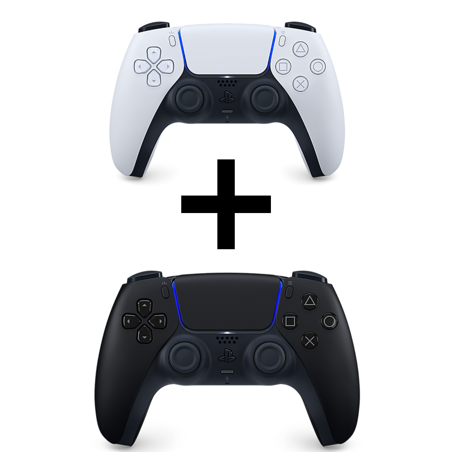 Design-sans-titre-4 Pack 2 manettes PS5: Blanche + Noir – Image 1